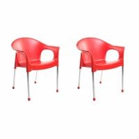 Cello Metallo Red Plastic Chairs