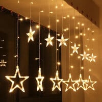 QUACE 138 LED Yellow Star Fairy Lights