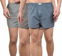Dollar Cotton Checkered Men's Boxers Pack of 3
