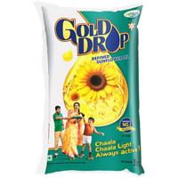 Gold Drop Refined Sunflower Oil 1L Pouch