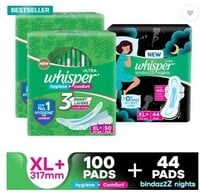 Whisper Sanitary Pads Combo