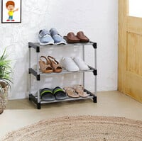 LOOKNSNAP 3-Tier Metal Plastic Shoe Stand